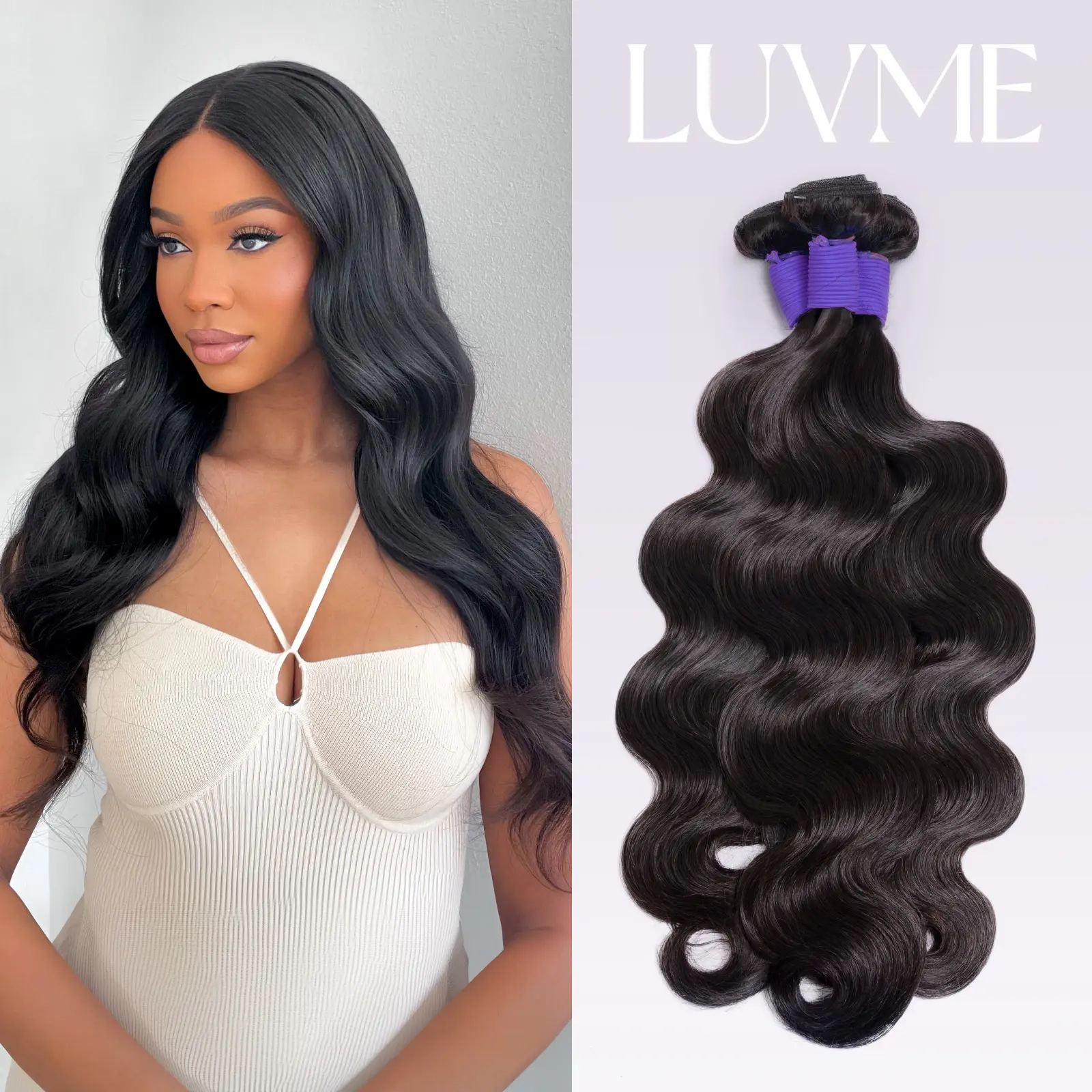 LUVME Upgraded 13A 100%  Virgin Remi Human Hair (100+/-5g) Dye. Perm. High-End Salon Hair Body Wave Deep Wave Silky Straight Messy Burmese Curl Bundle S+ Limited Time Offer TikTok Exclusive #luvmenewarrivals