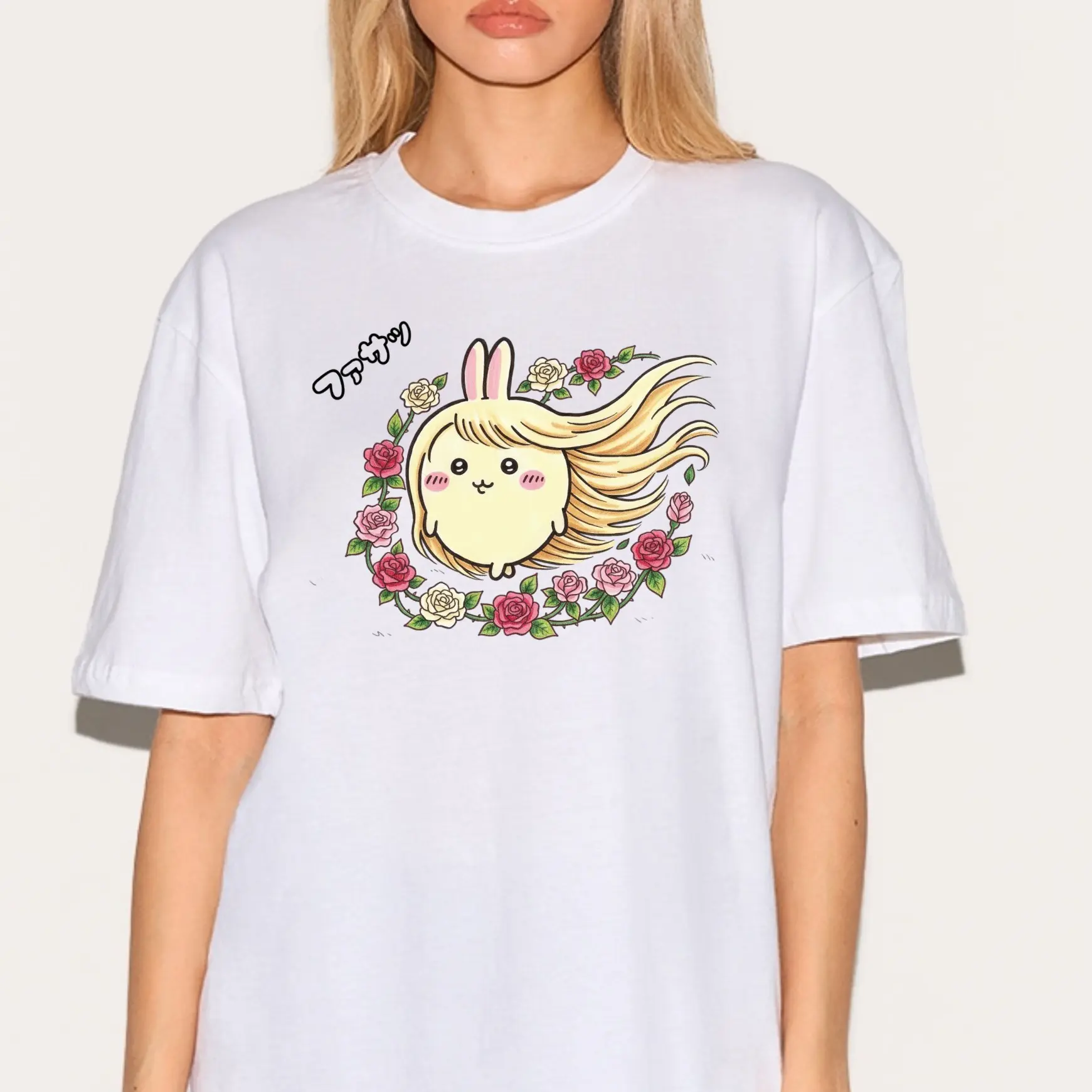 Cute Funny Chibi Long Hair Shirt, Cute Japanese Anime Manga Inspired Shirt, Unisex Shirt, Birthday gift for Men Women