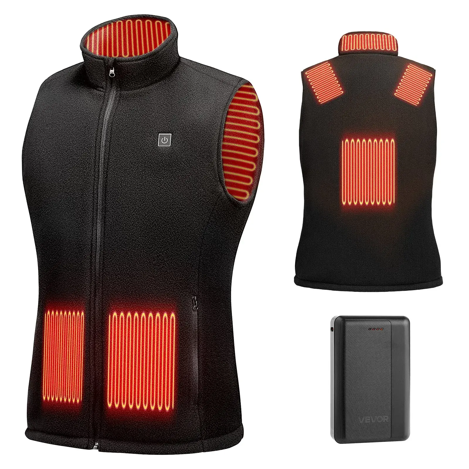 【Summerfinds】VEVOR Heated Vest,Women Electric Heating Vest with 16000 mAh Battery Pack6/8 Heating Zones Lightweight Rechargeable Winter-Vest with 3 Levelsfor Outdoor Hiking Camping Fishing Skiing