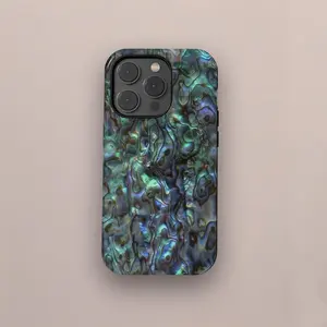 Abalone Shell Design Phone Case, Natural Abalone Shell Phone Cover for iPhone 17 16 15 14 13 12 11