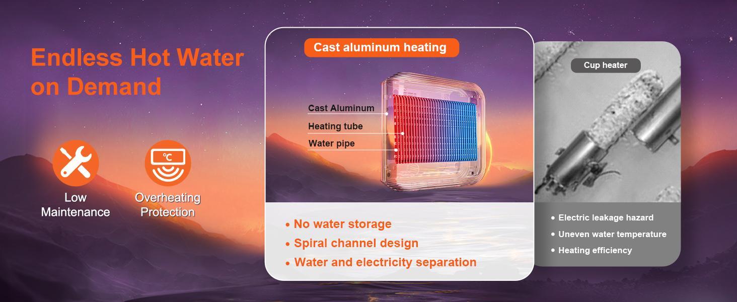 VEVOR Instant Water Heater, TikTokShopBlackFriday, 8kw On Demand Electric Tankless Water Boiler, Digital Temperature Display & Easy Installation & 24-Hour Water Supply, For Kitchen Bathroom Shower Mall Salon ETL Listed