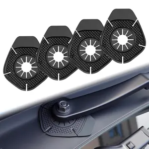 4PCS Car Wiper Hole Protective Cover, Silicone Wiper Arm Bottom Protection Pads, Wiper Dust Jacket Anti-Leaf Universal for Most Vehicles - (4 Black)