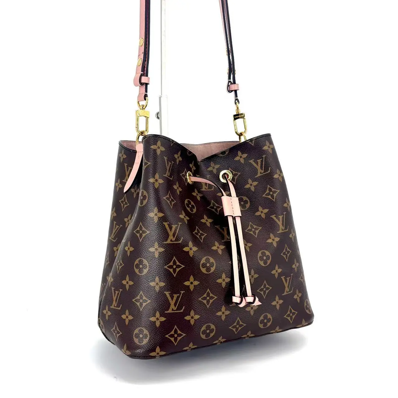 Pre-owned Louis Vuitton Canvas Tote bags Monogram Neonoe MM Rose Poudre BF0064 yihao