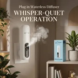 WSNUEEE Plug-In Waterless Essential Oil Diffuser, 150 Sq Ft Large Room Coverage. 30 Days Lasting, Ultra Quiet Auto-Cycle Aromatherapy Machine with Auto Shut-Off. Safe for Nursery, Bedroom & Office. H-Inspired Hotel Scent Home Decor. Healthcare