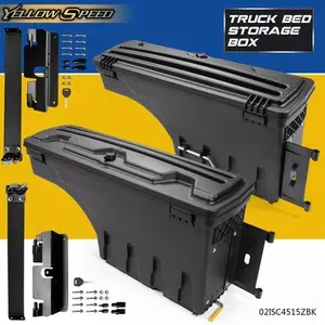 Truck Bed Storage Tool Box Fit For 2007-2019 Chevy Silverado GMC Sierra 1500 2Pc Tool Organizer Tool Holder