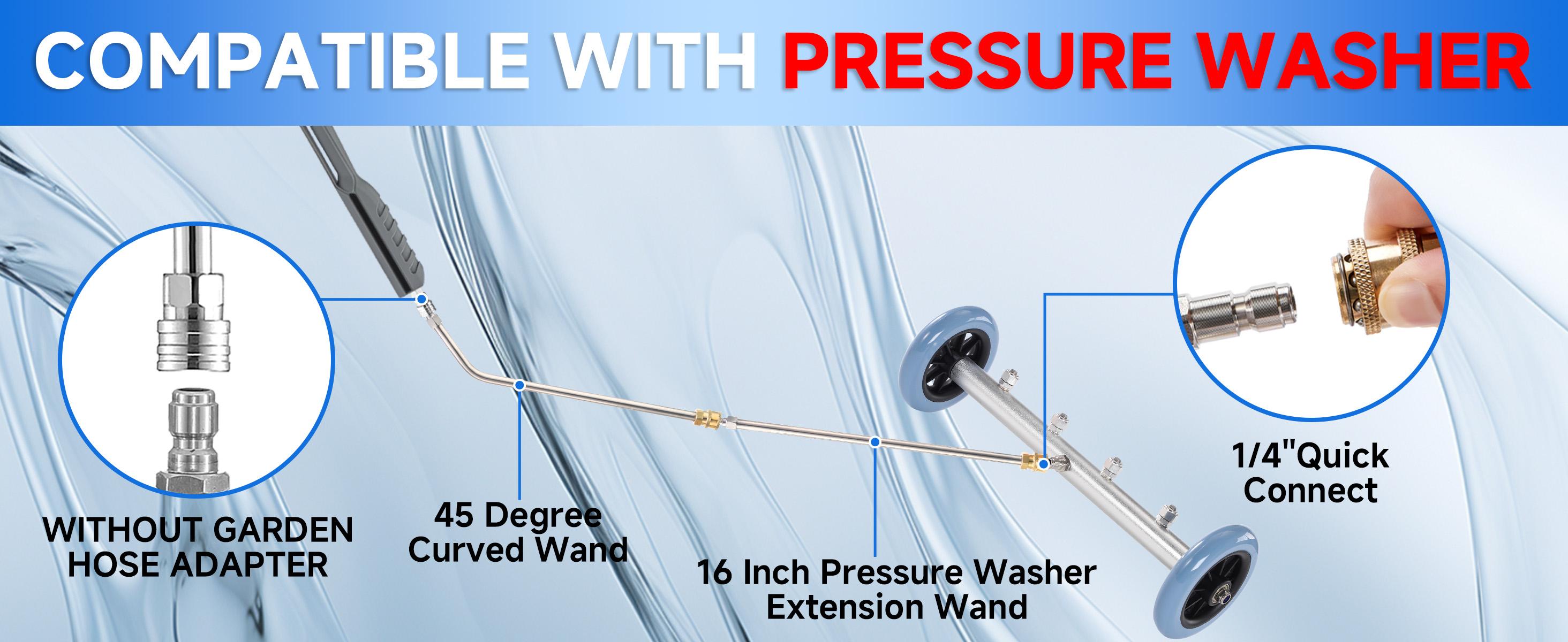 RIDGE WASHER Pressure Washer Undercarriage Cleaner 16 Inch with 3 counts Extension Wand 4000 PSI for Effective Cleaning of Undercarriage, ChristmasGift RIDGE WASHER Pressure Washer Undercarriage Cleaner 16 Inch with 3 counts Extension Wand 4000 PSI for Effective Cleaning of Undercarriage, ChristmasGift