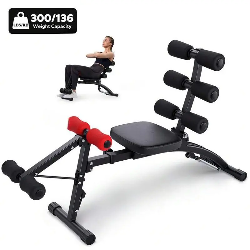Adjustable weight bench, a multifunctional fitness bench for full-body workouts, home gym strength training press bench, exercise equipment for abs, arms, and legs, suitable for outdoor use.