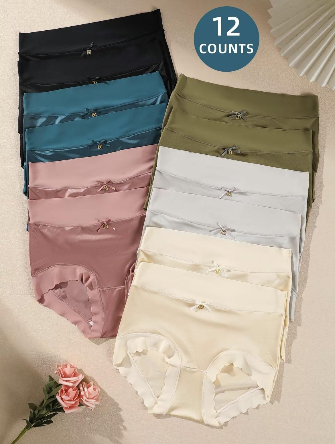 Women's Seamless Mid-Waist Underwear InvisibleComfort Breathable Underpants for Ladies 6Pcs SoftElastic Mid-Waist Waistband Basic Cotton Panties new years underwear for good luck Women's Seamless Mid-Waist Underwear InvisibleComfort Breathable Underpants for Ladies 6Pcs SoftElastic Mid-Waist Waistband Basic Cotton Panties new years underwear for good luck