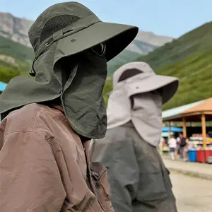 Spring/Summer Fisherman's Hat, Detachable, Outdoor, Fishing, Face Covering, Neck Protection, Sun Hat