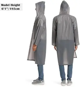 Opret Raincoats for Adults Reusable, EVA Rain Ponchos Lightweight Rain Coat Waterproof Rain Gear for Men and Women
