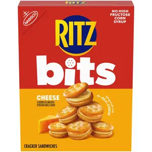 RITZ Bits Cheese Sandwich Crackers, Snacks for Kids and Adults, Lunch Snacks, 8.8 oz