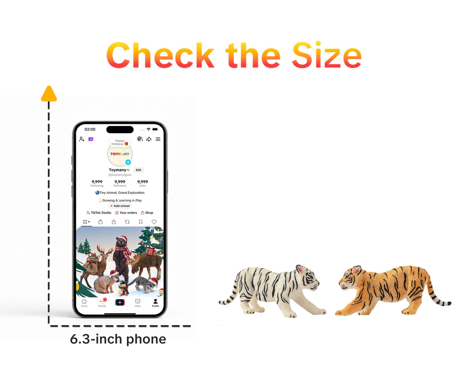 TOYMANY 12-Piece High-Emulation PVC Safari Animal Figurines Set, Zoo Collectibles (Lions, Tigers, Leopards), Toys for Kids Age 3+, Easter Egg Cake Toppers, Christmas Birthday Gift