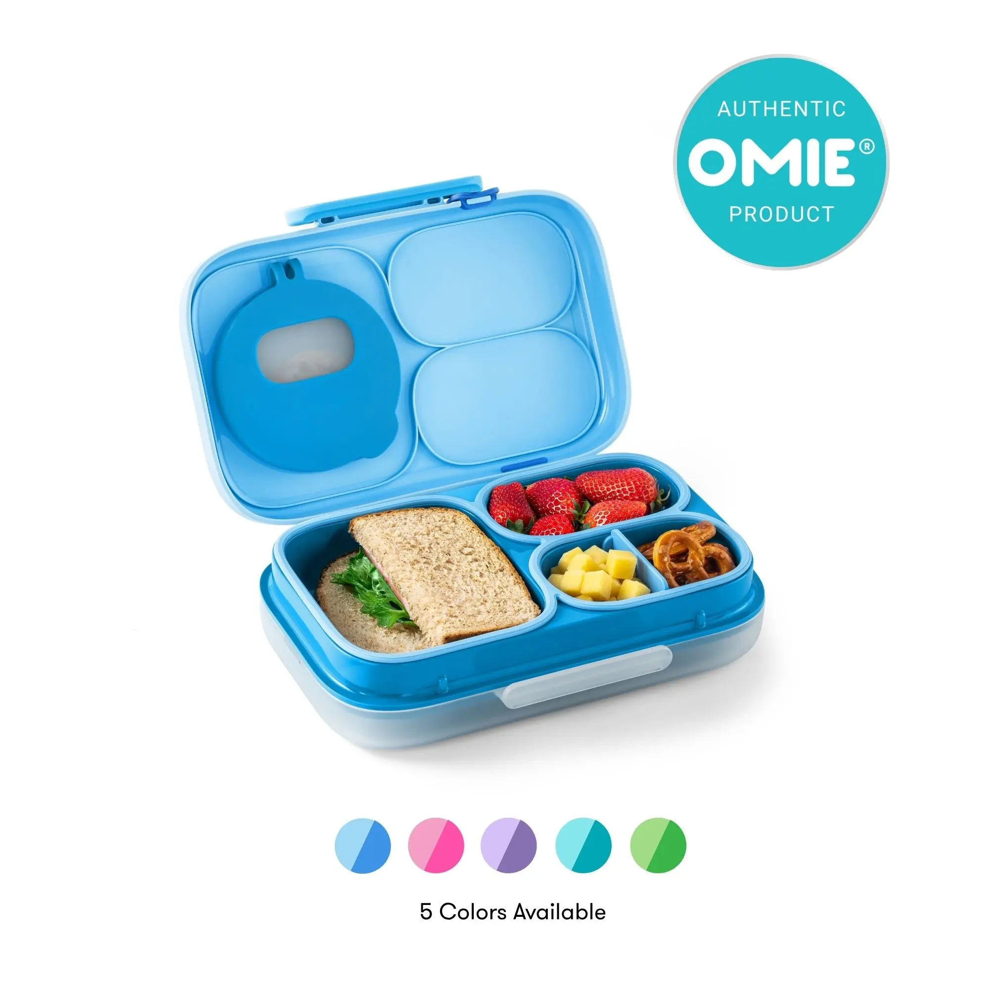 OMIE OmieBox Lite - Lightweight Plastic Rectangular Single Unit Cold-Lunch Bento Box, Kitchenware Lunch Boxes (TTS), Tableware