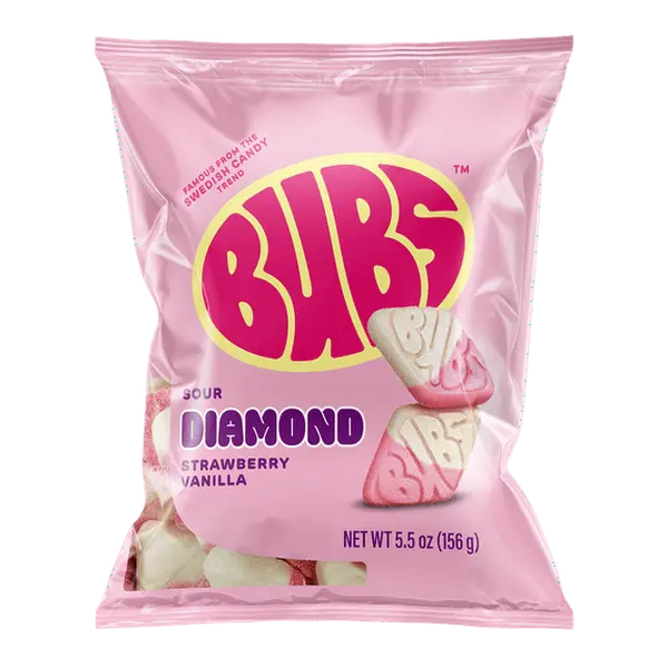 BUBS Swedish Gummy Fruit and Chewy Candy Sweet Sour Tangy Lemon Raspberry Flavor Chewy Texture 5.5 oz Viral Sensation Swedish Candy