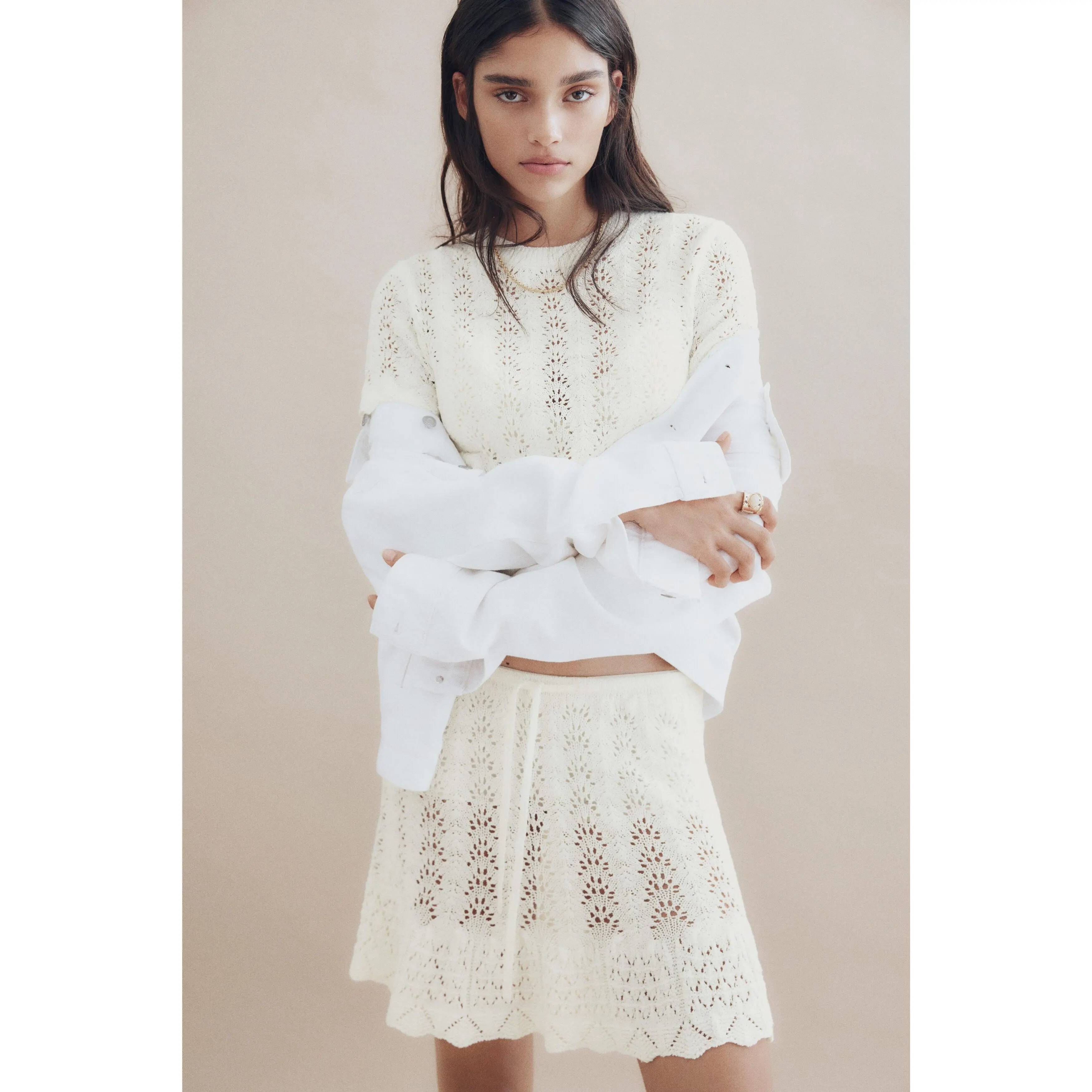 H&M Pointelle-knit skirt