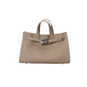 SADI 2026 New Large-Capacity Women’s Multi-Pocket Minimalist Tote Handbag Urban Luxe Real Leather Power Totewith Silver-Tone Hardware Women's Shoulder Bag15" MacBook Capacity Soft Suede LiningMagnetic Closure Casual Trendy Purse With Big Pouch 38CM summer