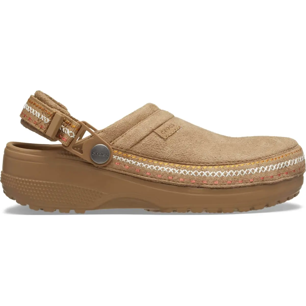 Crocs Adult Crafted Vegan Suede Clogs with Stitch  Accent