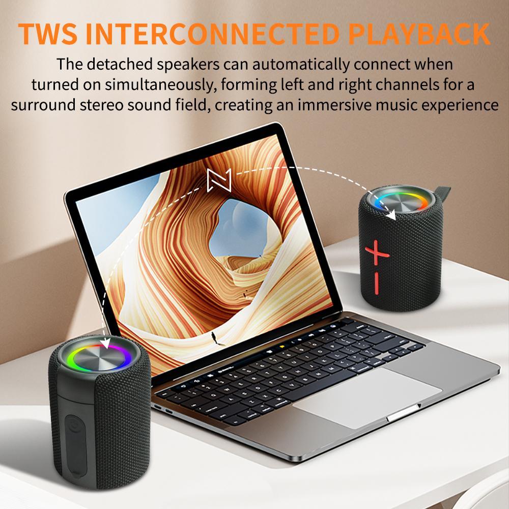 [Magnetic Edition] Portable Bluetooth Speaker with Subwoofer 2-in-1 Bluetooth Speaker Modern Style Bluetooth 5.3 Connection Use it while traveling. A must-have for music lovers who want to catch up on TV dramas. Audio Black