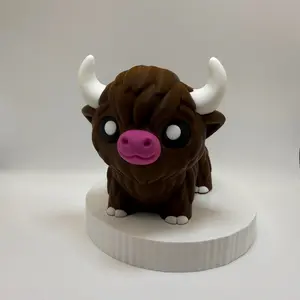 Highland Cow 4" Fun fidget 3d printed