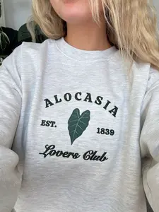 Custom Plant Lover Club Embroidered Crewneck Sweatshirt