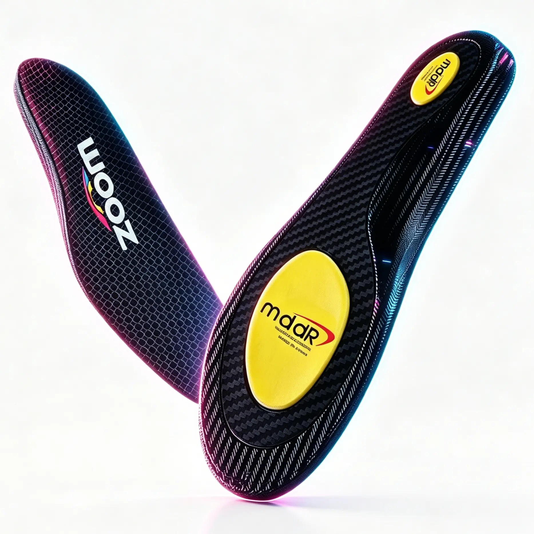 Unisex Fit Carbon Plate Athletic Shoe Inserts - PU Leather, Arch Support, Stable Step, Breathable All Season, Gender Neutral Insoles for Running, Soccer sohochic sohochic