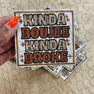 Kinda Boujee Kinda Broke Hat Patch (3 Patches)