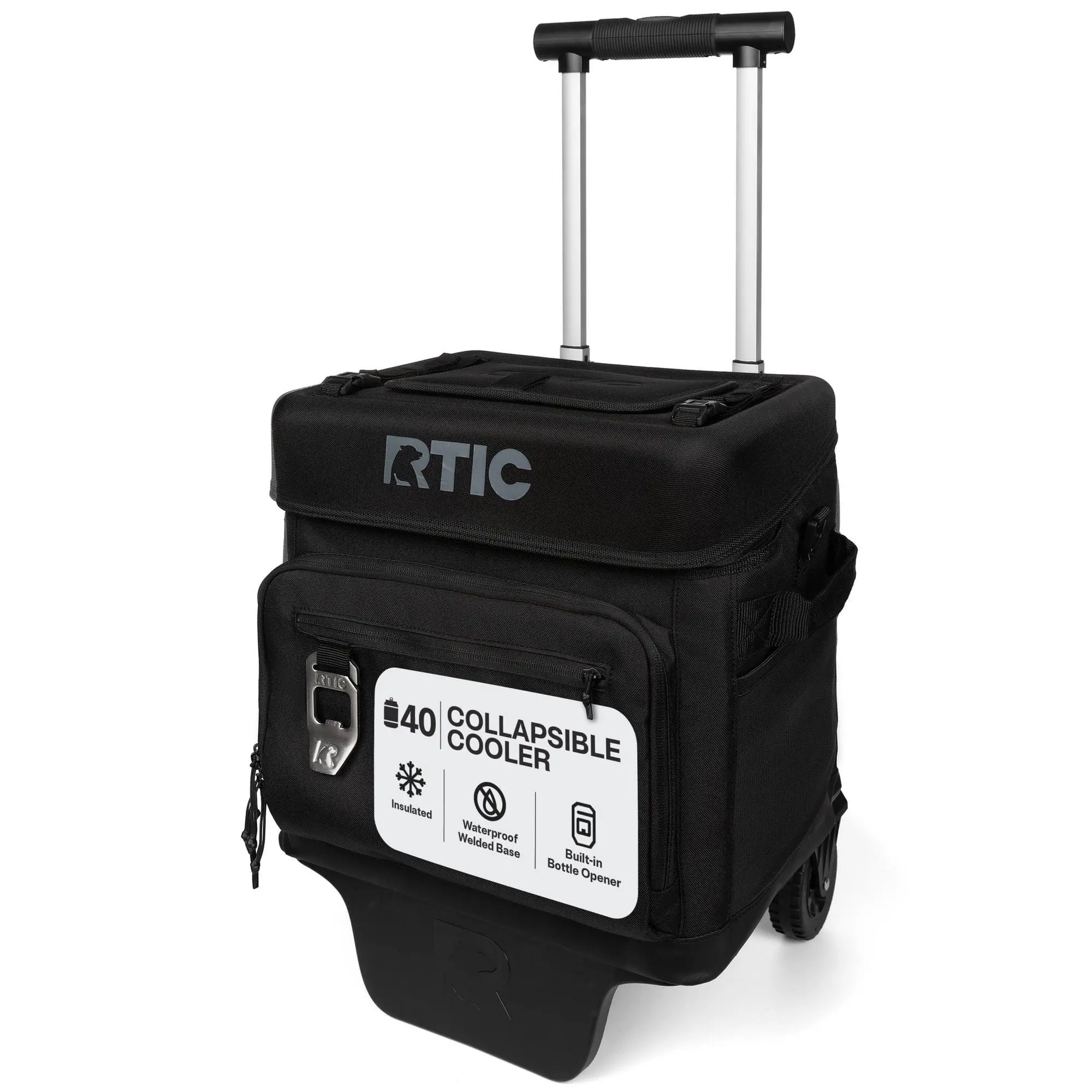 RTIC 40-Can, 21 Qt, Collapsible Wheeled Cooler with Bottle Opener RTIC 40-Can, 21 Qt, Collapsible Wheeled Cooler with Bottle Opener