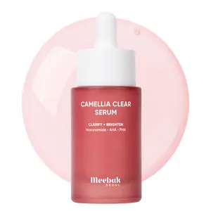 Meebak Camellia Clear Serum | Gentle Daily Exfoliating Serum with AHA, PHA & Niacinamide for Sensitive, Uneven Skin