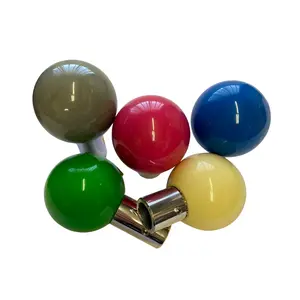 Twisted Shifterz Solid Brake Knob Series Polished Billet Aluminum Collar Smooth Resin Top Tractor Trailer Interior 2-1/8 Inch Diameter Secure Fit Car Accessories