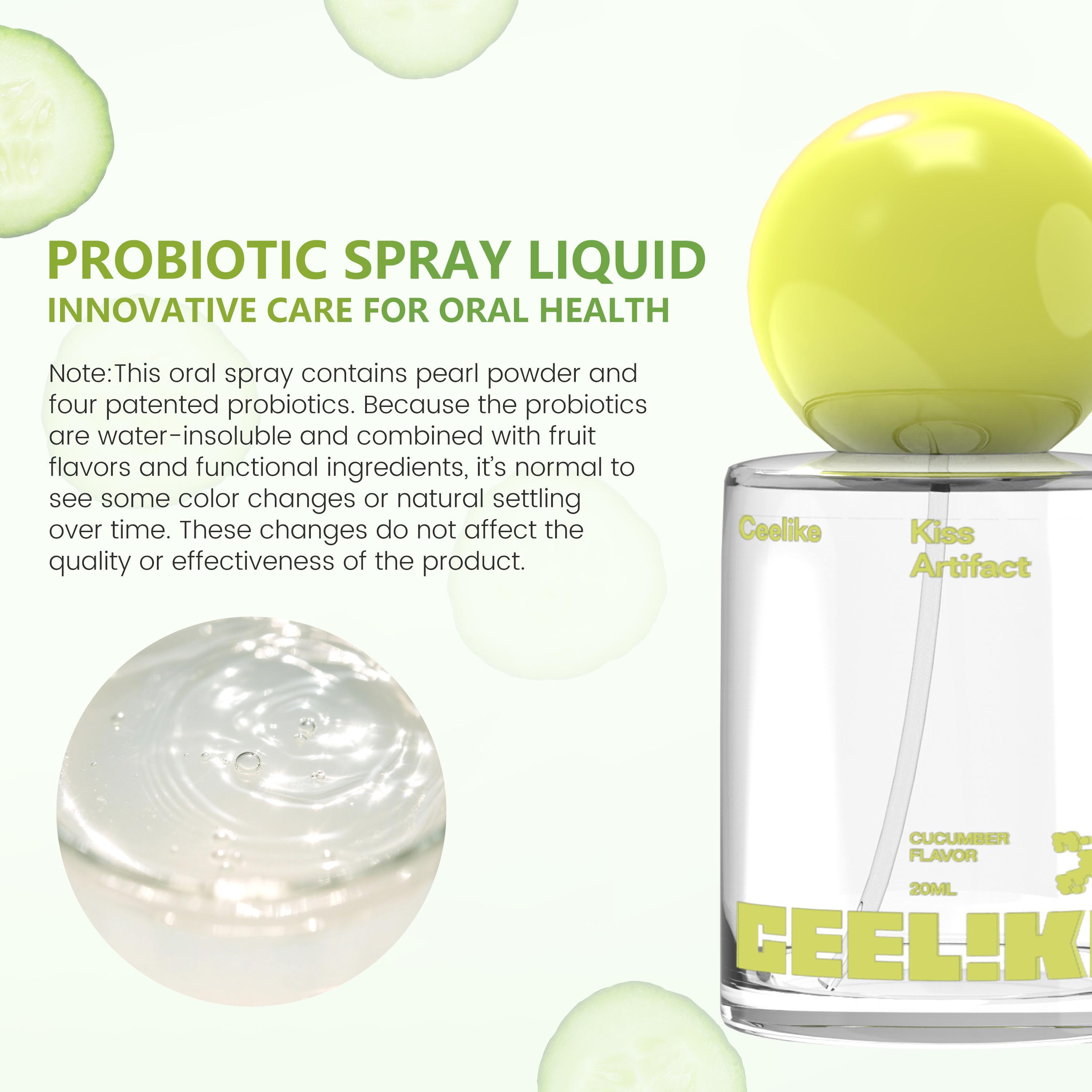 CEELIKE Probiotic Oral Spray 2-Pack Set Travel Size Multi-Flavors Instant Fresh Breath Anywhere