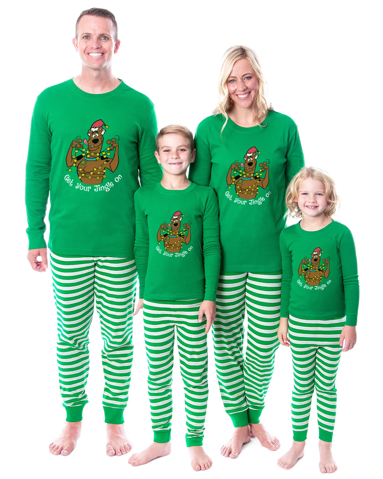 Scooby-Doo Christmas Jingle Bells Family Pajamas 2 Piece Long Sleeve Pajama Set, Toddler, Everyday
