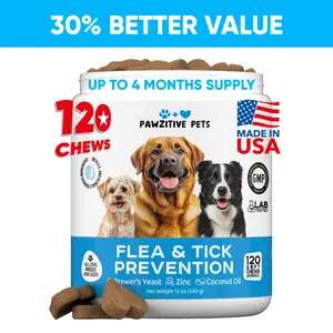 Chewable Flea and Tick Prevention for Dogs – 120 Soft Chews