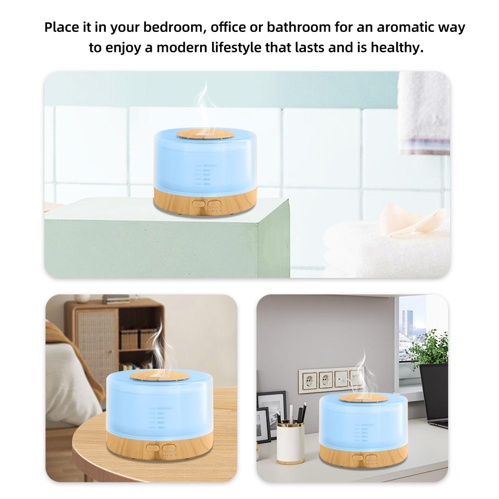 Essential Oil Diffuser with Remote Control, 4 Timer Modes, Quiet Ultrasonic Stylish Design Smart Aromatherapy Diffuser Smart Fragrance Diffuser humidifier Drop Ultrasonic Diffuser auto-off stress relief crack cool aurai mist mood light home perfume