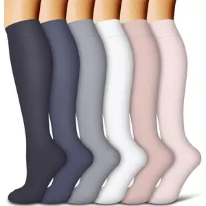 Copper Compression Socks for Women and Men(6 Pairs)-Best Support for Running, Athletic, Travel