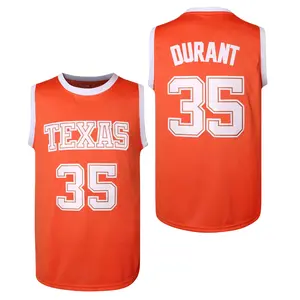 Men's #35 Texas Orange Retro Basketball Jersey Classic Hardwood Classic Throwback Swingman Jersey Ultimate Fan Gear Breathable Vintage Old School Ballin' Outfit For Men Teens Youth Fan Outdoor Play Streetwear Birthday Gift Quick Dry