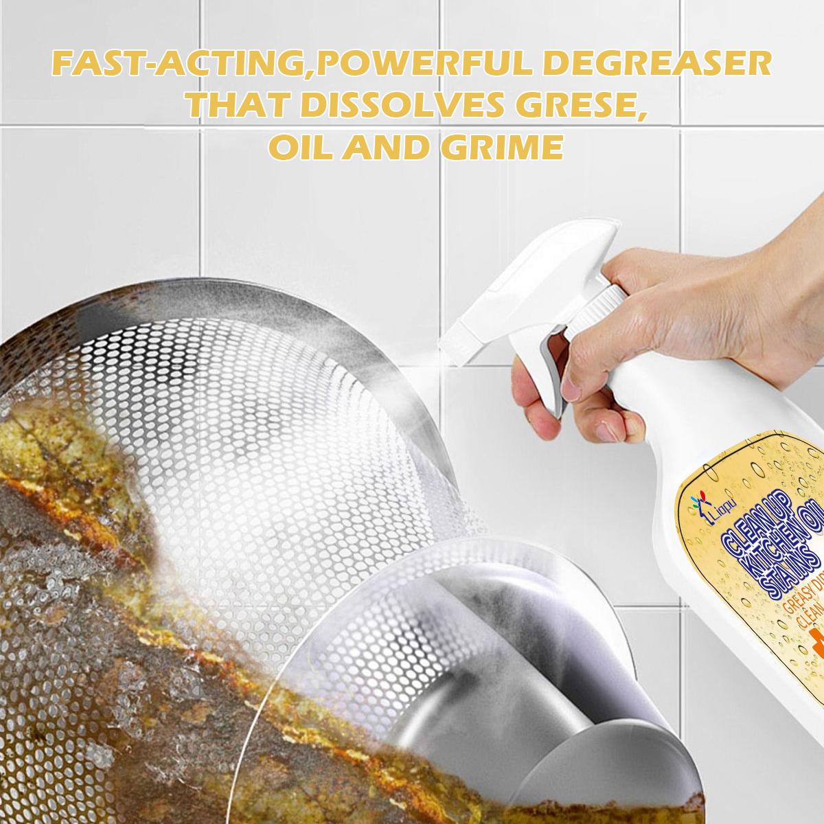 liapu Multipurpose Grease Remover, 16.9oz Kitchen Degreaser Spray for Stove Tops Range Hoods, Safe for Daily Use