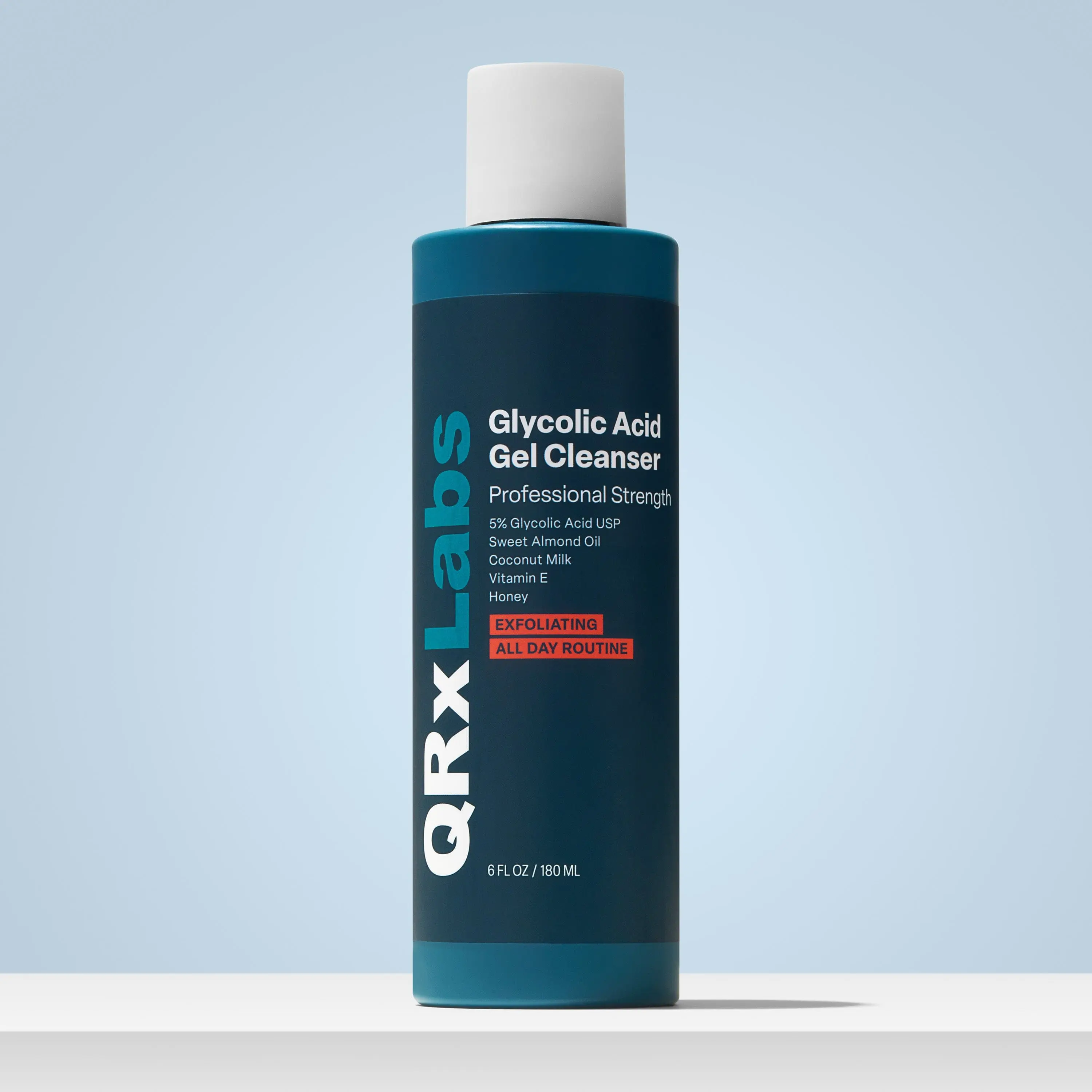 5% Glycolic Acid Gel Cleanser - Gentle Daily Exfoliating Cleanser with Hydrating Coconut Milk and Brightening Honey