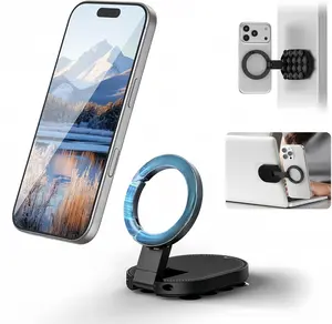 MagLock Suction Cup Phone Mount Desktop Stand for iPhone 17 16 15 14 with Suction Bottom for Wall Glass