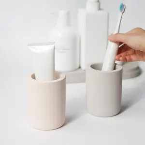 Bathroom Mini Toothbrush Holders for Bathrooms - Diatomite Quick-Dry Organizer, Compact Portable Toothbrush Holder for Countertop, Shower & Travel Storage