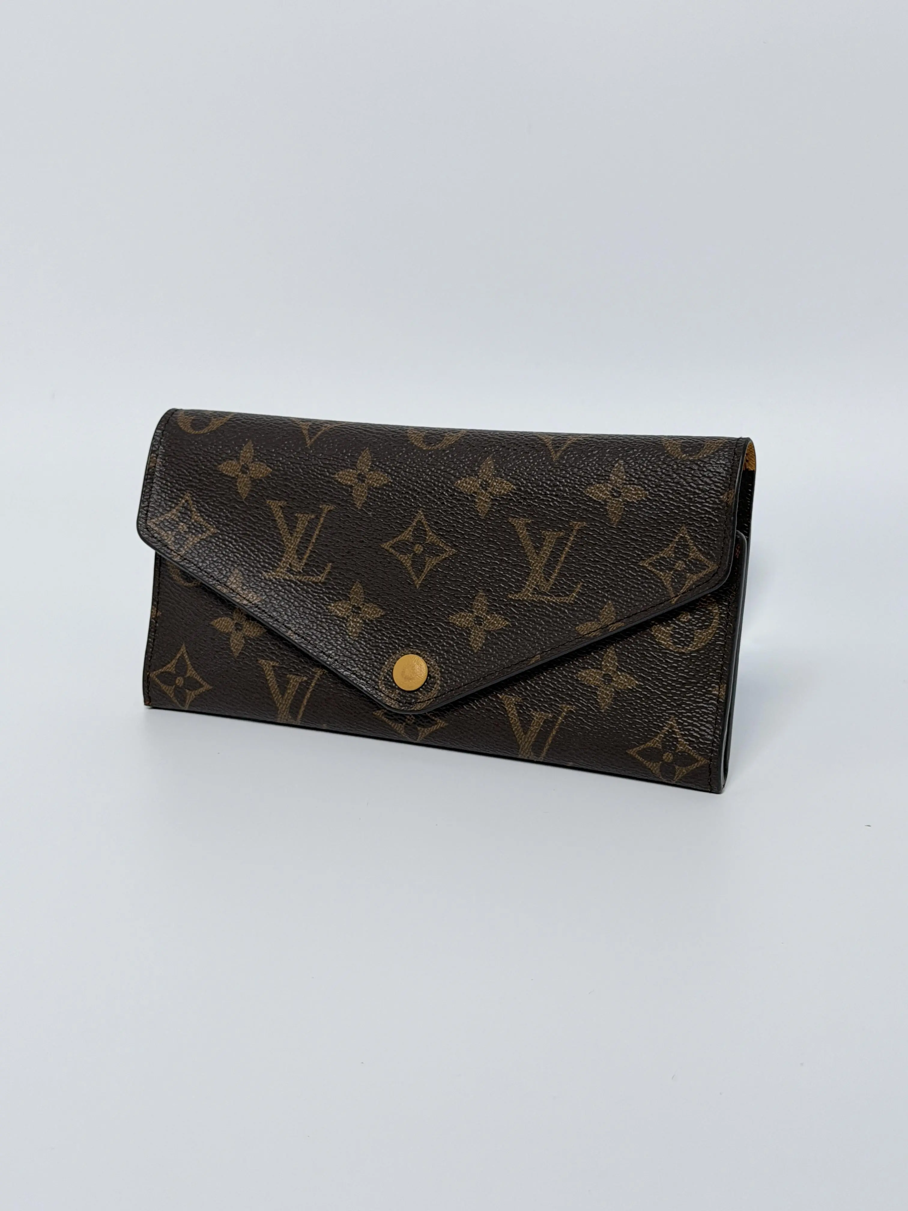 Pre-owned Louis Vuitton Canvas Wallet authentic Monogram Envelope CCMPLV41