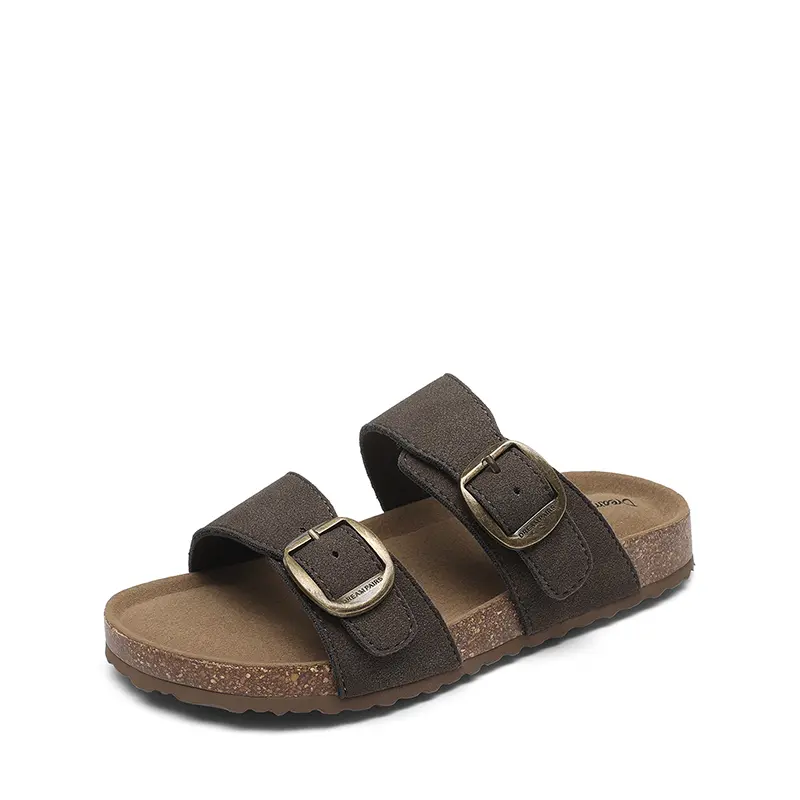 DREAM PAIRS Girls Boys Unisex Slides For Kids Non-Slip with Adjustable Straps for Indoor & Outdoor Toddler Little Kid/Big Kid