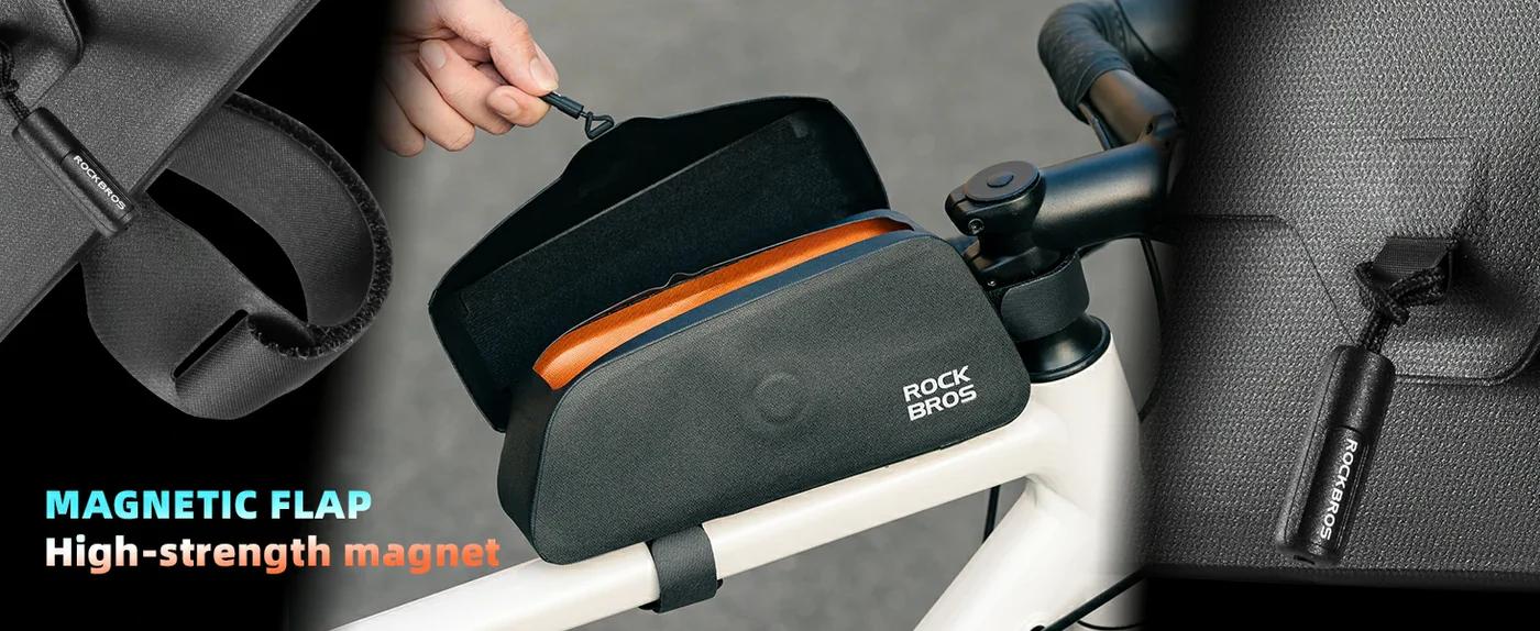 ROCKBROS Magnetic 100% Waterproof Bike Top Tube Frame Bag 0.6L/0.9L
