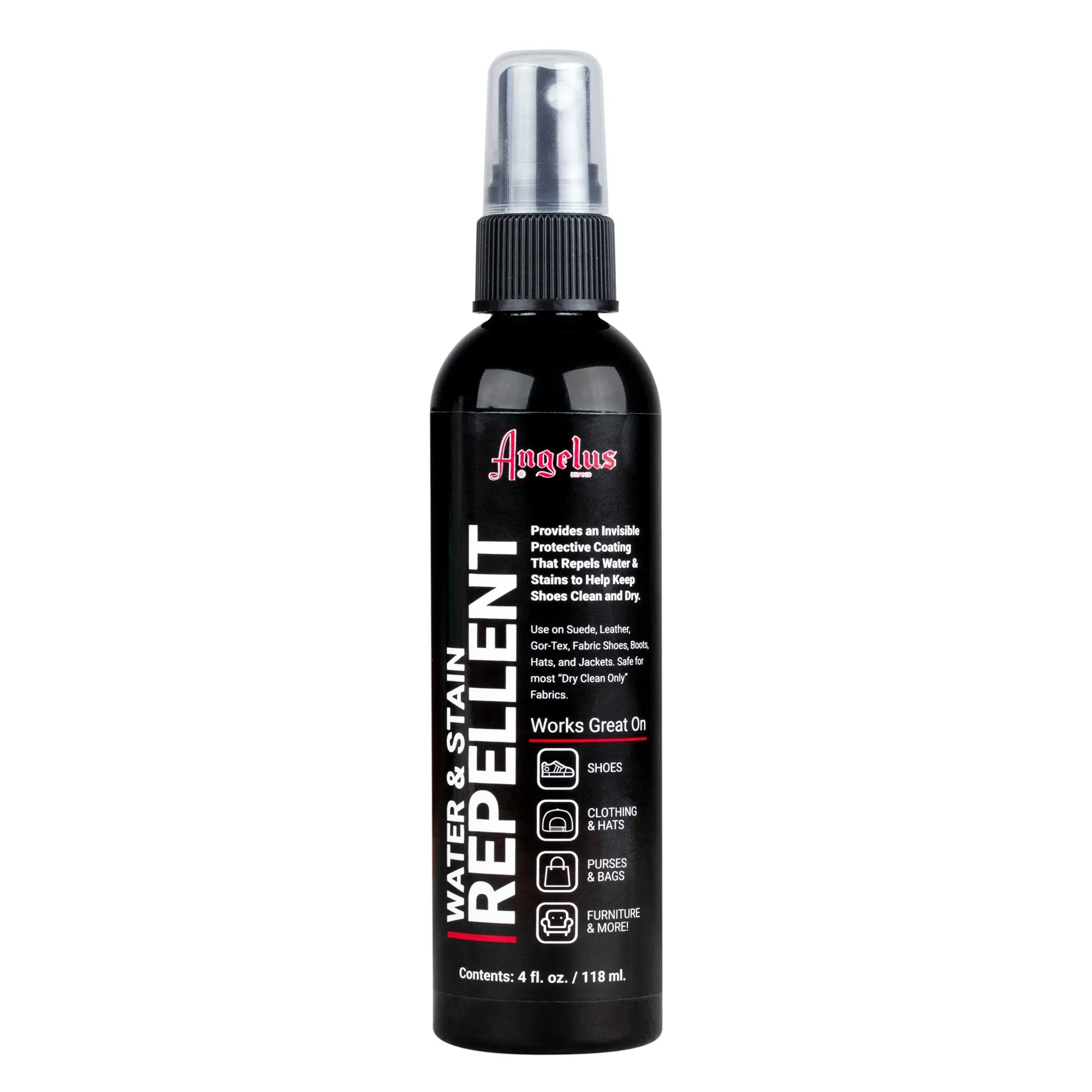 Angelus Water & Stain Repellent, 4oz - Suede Protector, Suede Waterproofer Water and Stain Protector Pump Spray