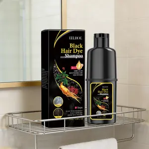 3 in 1 Hair Dye Shampoo - Can cover gray hairs,Herbal Ingredients,Contains Ginseng Extract,Natural Haircoloring, black hairdye