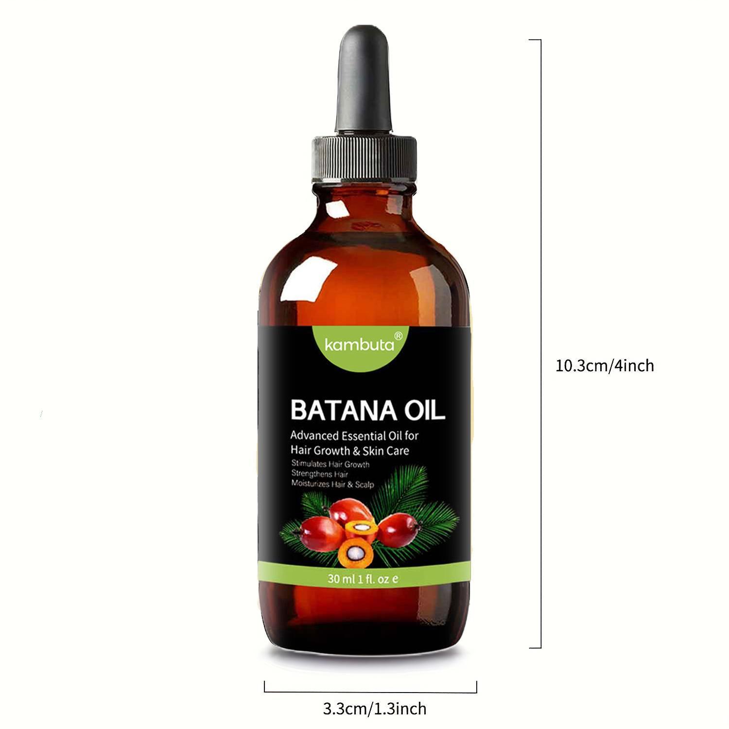 Kambuta Batana Oil Hair Growth & Care 100% Organic Moisturizer for Dry Damaged Hair 30ml Plant Extract Scalp Treatment Serum