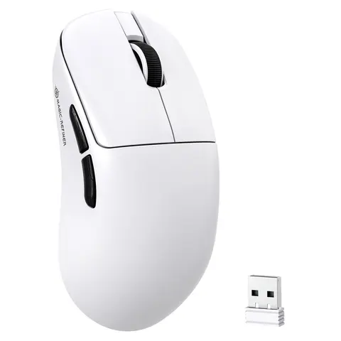 Magic-Refiner AJ199 Lightweight Portable Gaming Mouse - Gaming PC Accessories, Tri-Mode (2.4G/Wired/BT), 24K DPI, PAW3311 Optical Sensor, 1000Hz Polling Rate, 600mAh Rechargeable Battery, 49g Ergonomic Mouse with Precise Track for Mid-Large Hands,techvibe