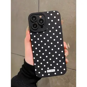 1pc Polka Dot Pattern Shockproof TPU Soft Phone Case Cover, Compatible With Iphone 7P/8Plus/16/16PLUS/16PRO/16PROMAX/XR/XSMAX/11/11Pro/11ProMax/12/12Pro/12ProMax/13/13Pro/13ProMax/14/14Pro/14Plus/14ProMax/15/15Pro/15Plus/15ProMax, Fashionable/Elegant/Cute