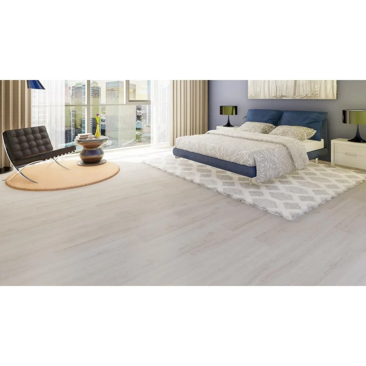East West Furniture Capitola Taupe Gray Waterproof Moisture Proof SPC Core Flooring Planks for Home DIY Leathercraft, 4mm x 7in x 48in, 20mil Wear Layer, I4f Click Lock, EVA Backing, Easy Installation, Low Maintenance, Cost-Effective, Durable, Moisture Pr