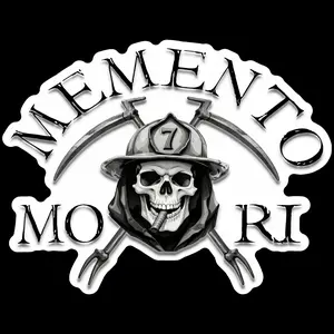 Firefighter Memento Mori Includes two 2.5" Stickers Firefighter Memento Mori Includes two 2.5" Stickers