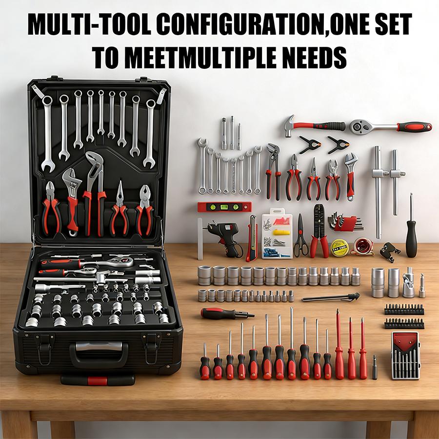 Bourvill 899-Piece Tool Set - High-Capacity Portable Metal Tool Case,Wheeled Mobile Tool Cabinet, and 4-Tier Aluminum Alloy Storage Unit- A Complete Kit for Mechanical Repair & Home Maintenance - ThePerfect Father's Day Gift #fathersdaygift